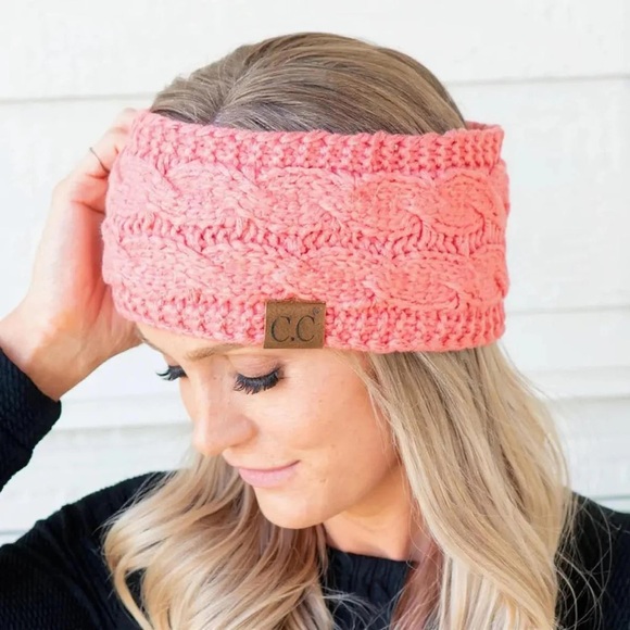 C.C Accessories - CC CABLE-KNIT FLEECE LINED HEAD WRAP - WOMEN'S WINTER EAR WARMER NWT